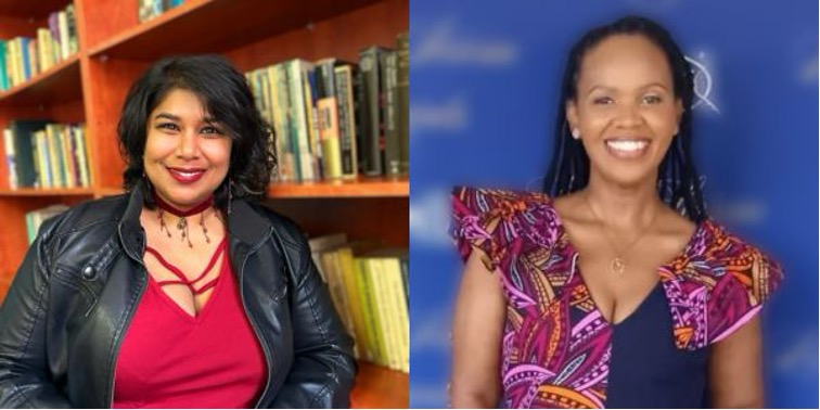 Wits PhD students Sasha Rai (L) and Phindile Tabata receive the 2024 Ivan Karp Doctoral Research Awards.
